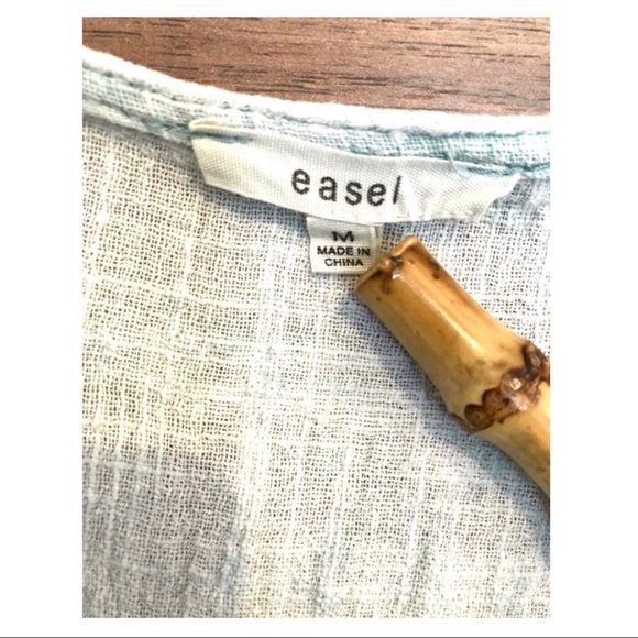 Mint Green Puff Sleeve Ruffle Rim Top - Picture 3 of 7